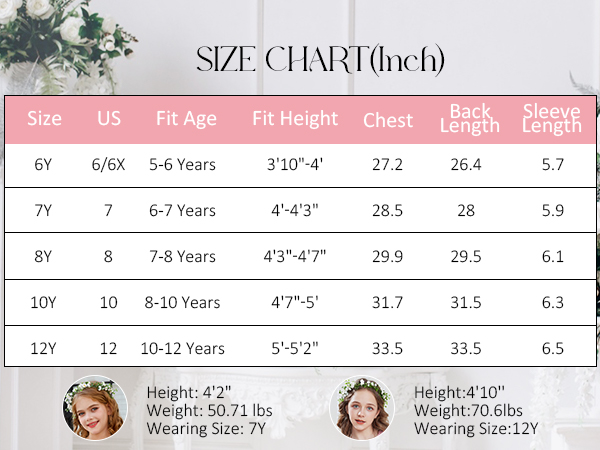 girls midi dress size chart