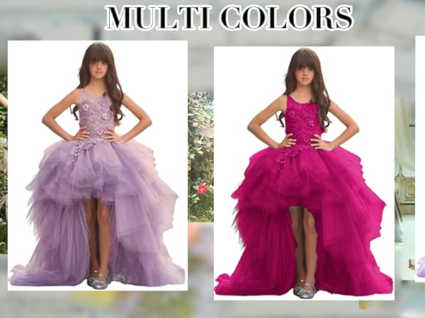 high low flower girl dress girls pageant dress girl prom dress girl wedding party dress