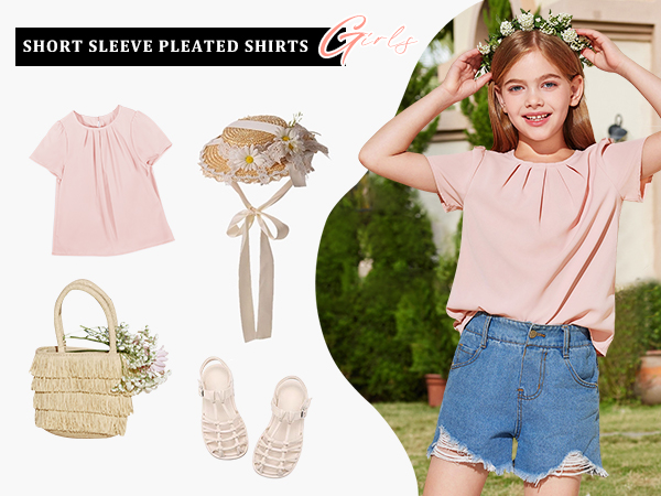 Girls Short Sleeve Summer Shirts