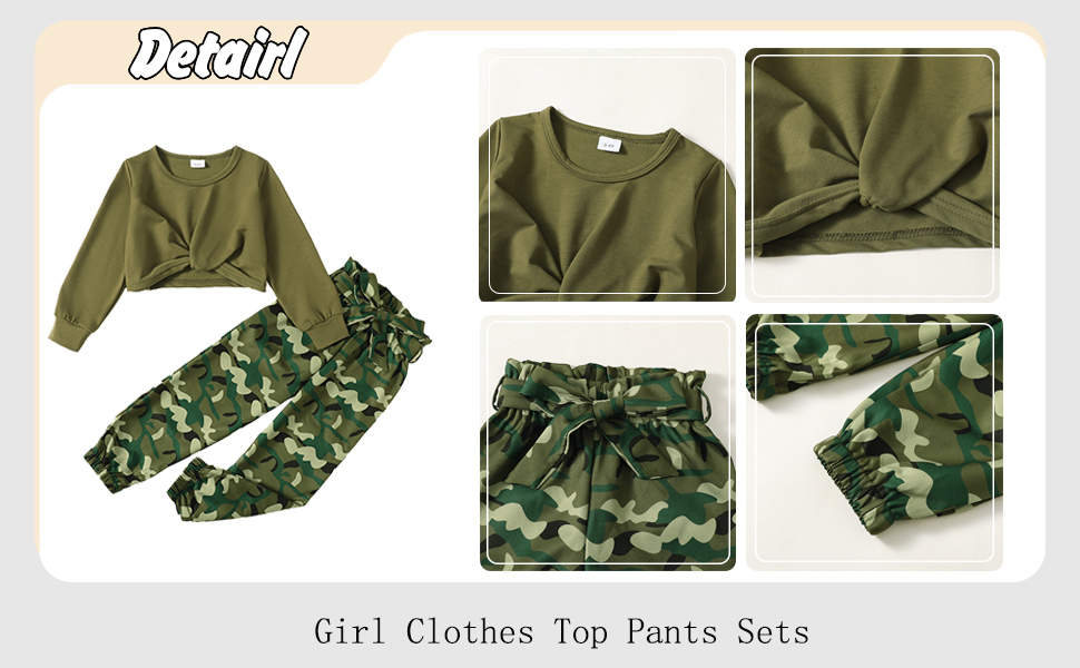 girl clothes top pants sets