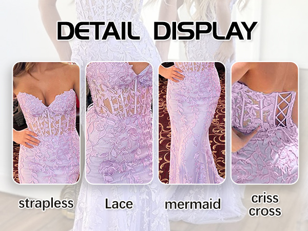 strapless prom dress