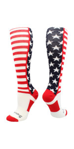 Stars and Stripes Football Socks Patriotic USA