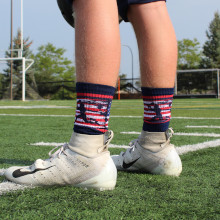 Boys Youth USA Flag Football Socks 