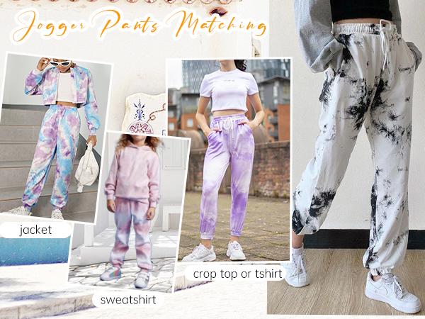 Girls tie dye crop top and pants set