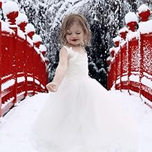 White flower girl dress