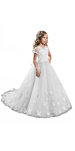 flower girl dress white