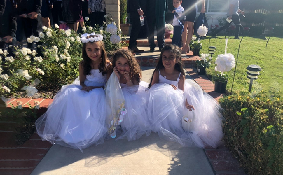 Flower Girls Lace Tulle First Communion Dresses 