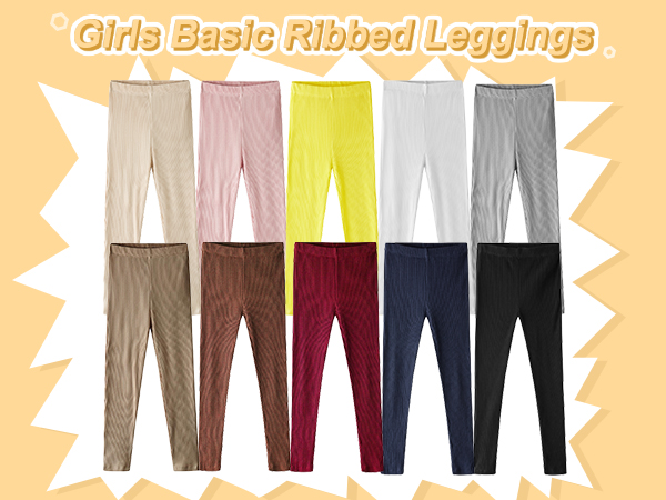 girl ribbed leggings