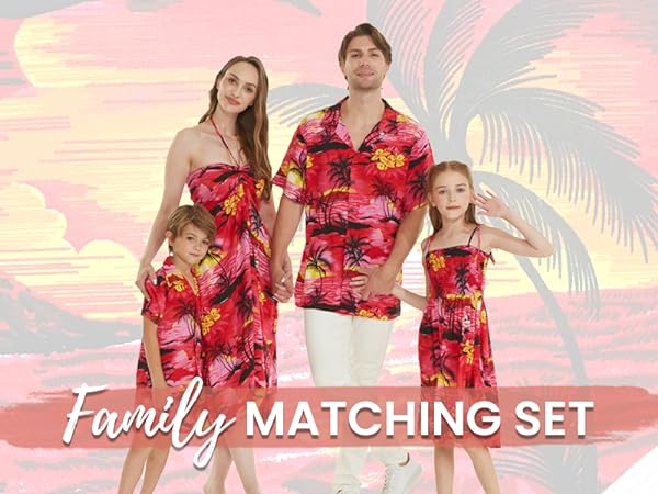 Sunset Red - Family Matching