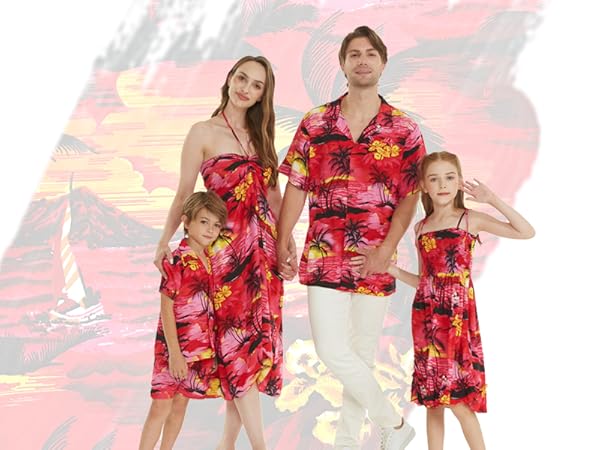 Sunset Red - Family Matching