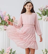 long sleeves pink dress