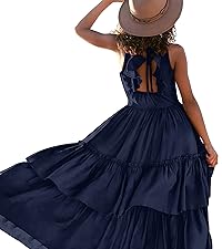 navy blue maxi dress for girl