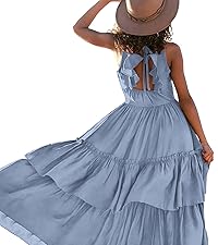 light blues maxi dress for girl