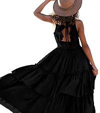 black maxi dress for girl