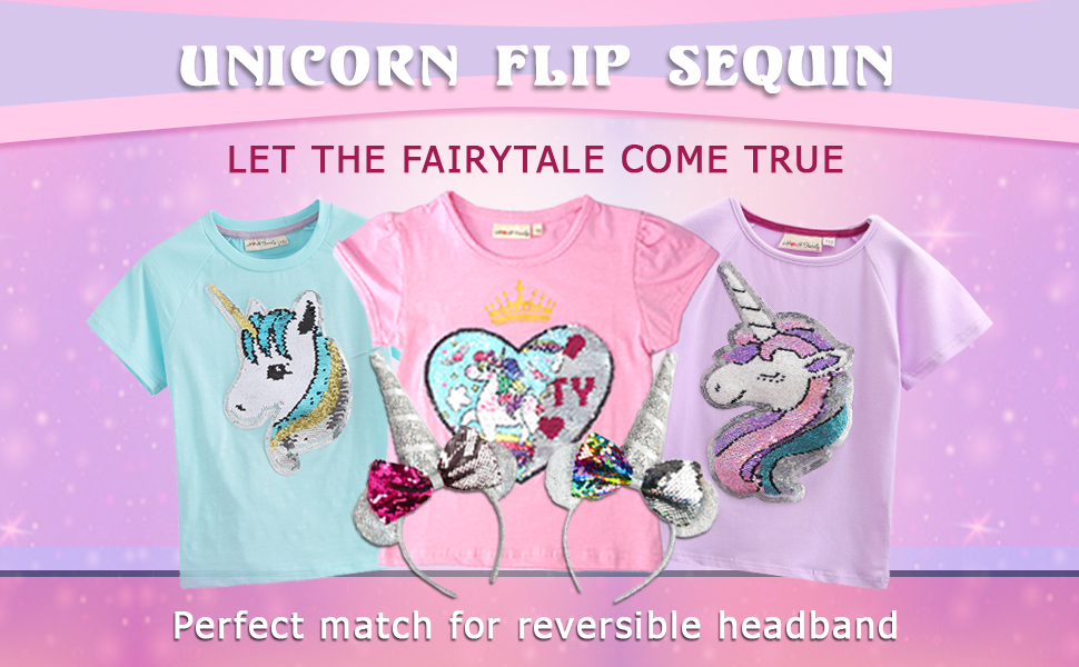 Unicorn Flip Sequin Shirt Display