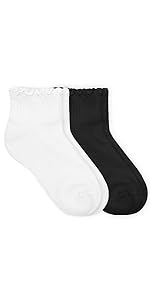 Jefferies Socks Girl''s Seamless Ruffle Sport Quarter Socks 1 Pack