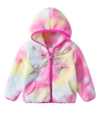 Girls Full Zip Hoodie Fleece Jacket