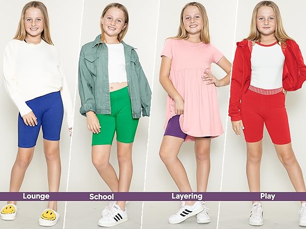 Premium A+ Girl''s Oh So Soft Biker Shorts how to wear