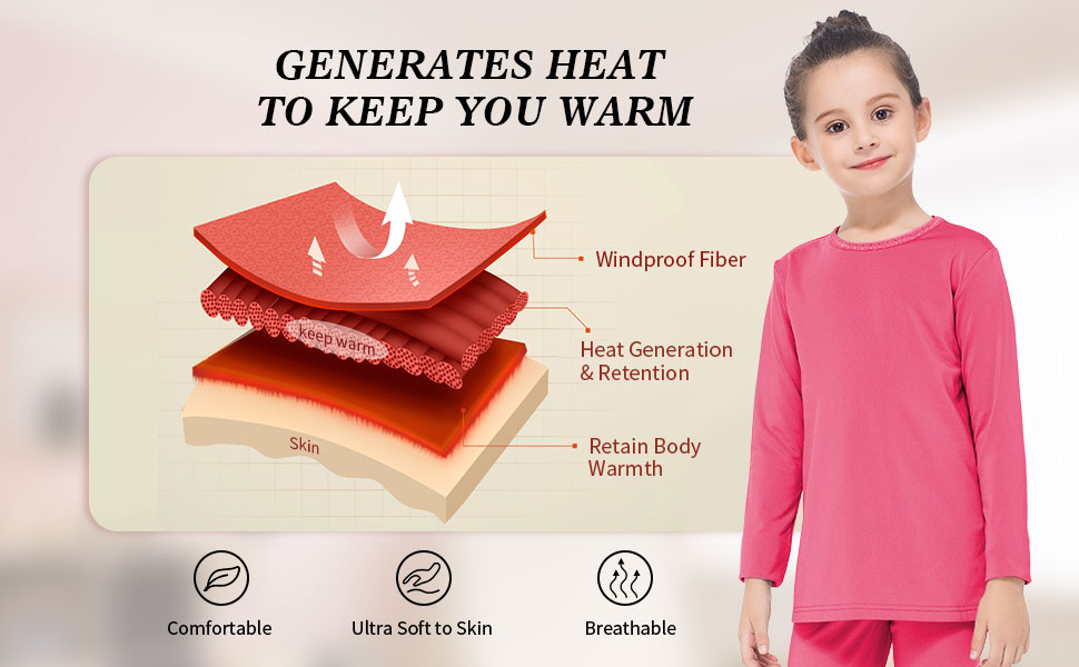 girls'' thermal underwear set