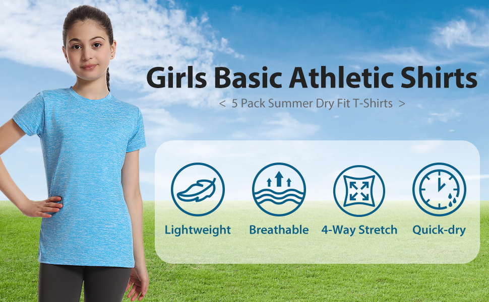 Gilrs Basic Athletic Shirts