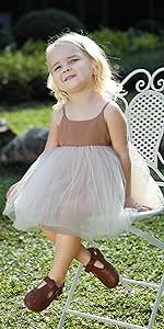 rust pink linen tutu dress