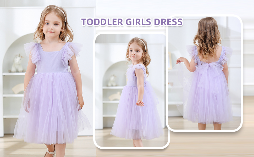 Purple toddler dress  Toddler Girls Vintage Party Dress 