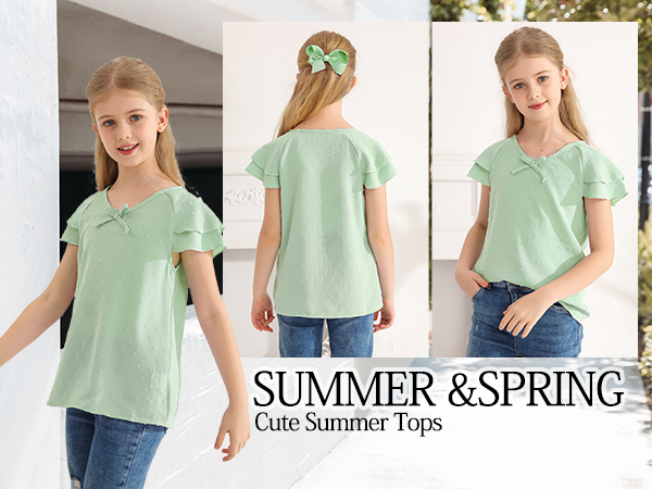 girls green shirt