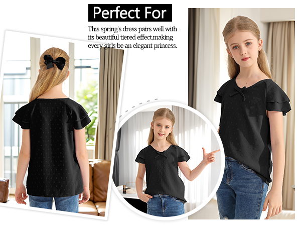 girls black shirt