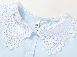 Girls Crochet Peter Pan Collar Dresses