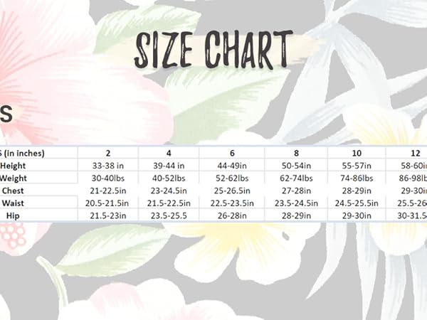 Girls Size Chart