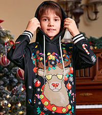 Girls Xmas Ugly Hoodie