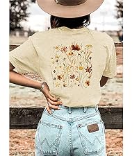 Anbech Back Wildflower Print Tshirt