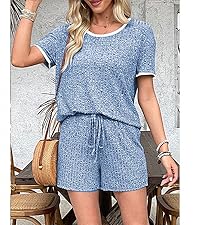 Blue Pajamas Sets for Women 2 Piece