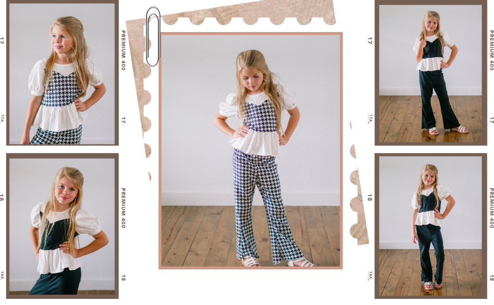 toddler girl houndstooth outfit