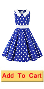 Girls 50s Dresses Vintage Retro Dress Midi Sleeveless Party Outfit 