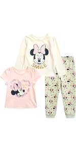 Disney Girls T-Shirt and Fleece Jogger 3 Piece Set