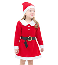 Lilax Little Girl Christmas Dress for Toddlers Red Santa Holiday Party Outfit