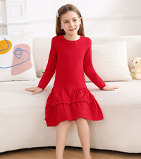 girls red sweater dress