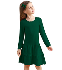 Little Girls Green Sweater Dresses