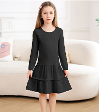 girls black sweater dress