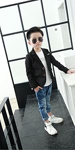 Boys Fashion Blazers Casual Jackets