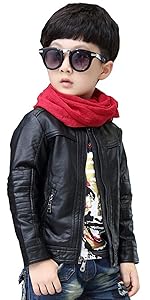 kids leather jacket coat