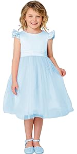 Satin Tulle Short Flower Girls Dress