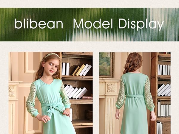 blibean tween girl fall long sleeve dress clothes outfits size 6 7 8 9 10 11 12 13 14 15 years old