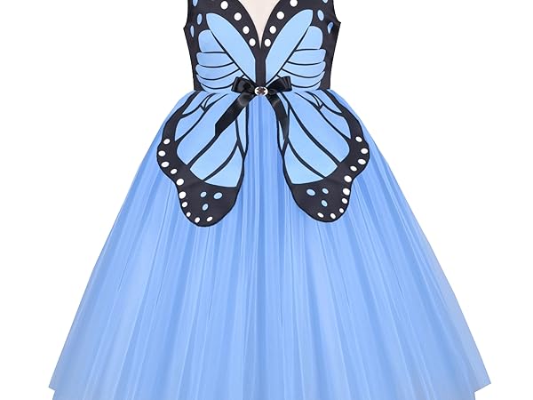 blue butterfly dress