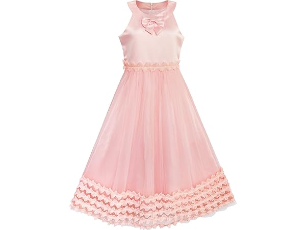 pink flower girls dress