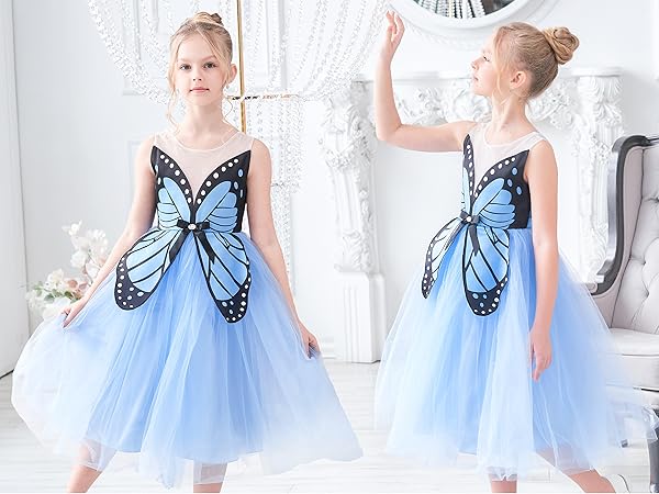 girls butterfly tulle dress