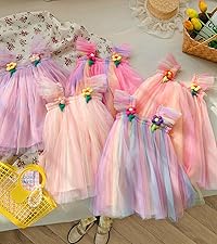 7006-baby girls rainbow tutu dress