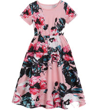 girls maxi dresses girls casual floral dress short sleeve boho dress for girls