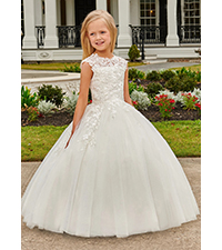 Tulle flower girls dress for wedding ball gown